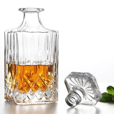 China High Quality Crystal Factory Direct Sale Glass Decanter Whiskey 750ml Decanter for sale