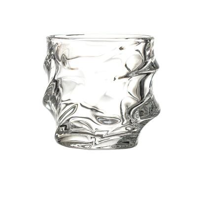 China Machine pressed & 320ml Creative Blown Glass Whiskey Cup Whiskey Wine Design Factory Direct Selling Mouth Glass Cup For Bar for sale