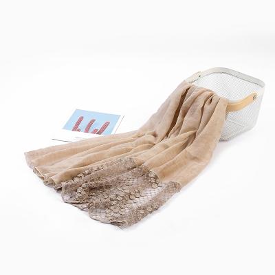 China Elegant Wholesale Lace Shawl Scarf Pashmina Cotton Muslim Hijab Scarf For Lady for sale