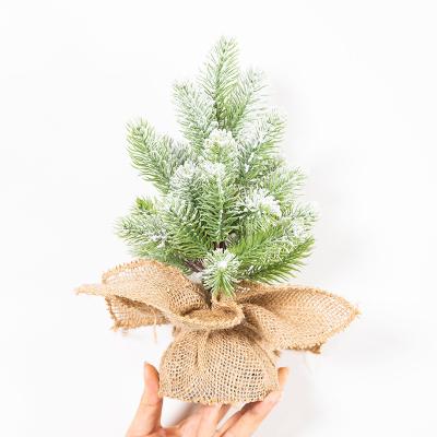 China Chirstmas Good Quality Mini Christmas Tree Rattan Stand Tabletop Battery Operated Christmas Tree With Lights for sale