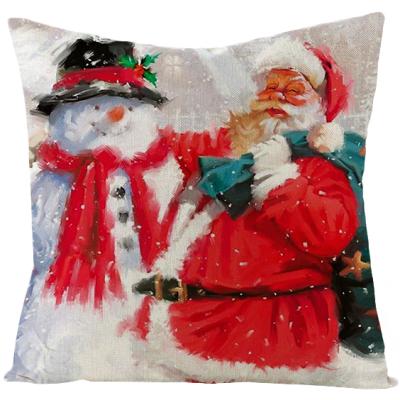 China Digital Printed Pillow Cushion Cover Square 18*18 Inch Anti-Static Christmas For Couch Bedroom for sale