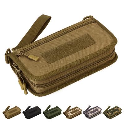 China Custom Logo Tactical Vintage Clutch Outdoor Sports Tote Waterproof Camo Wallet for sale