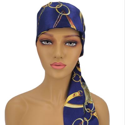 China Factory Wholesale Ladies Hair Decoration Customized Logo Silk Women Headband Satin Edge Extending Scarf Wrap Satin Edge Silky Scarves For Lace Frontal Wig for sale