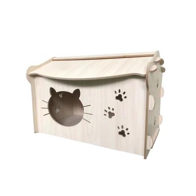 China Factory Direct Selling Breathable High Quality Wooden Pet House Cat House Removable Pet House for sale