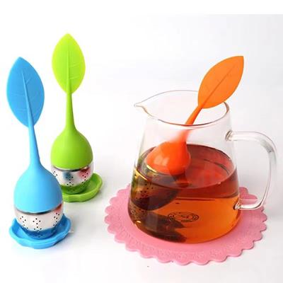 China Viable Hot Portable Reusable Tea Leaf Infuser Food Grade Silicone Tea Strainer Silicone Tea Bag Infuser for sale