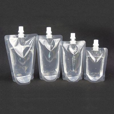 China Recyclable Custom Transparent Reusable Juice Packaging Pouch Plastic Hand Sanitizer Pouch for sale