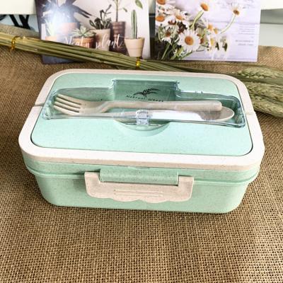 China Sustainable Hot Sale Eco-Friend Wheat Straw Bento Boxes Microwave Food Storage Container Lunch Box for sale