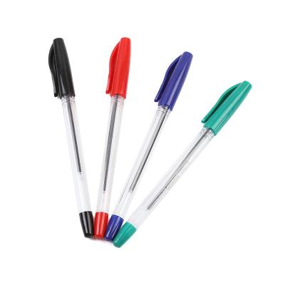 China Simple Plastic Long Pen Stick Ball Pen Office Promotional Cheap Writing Blue Style for sale