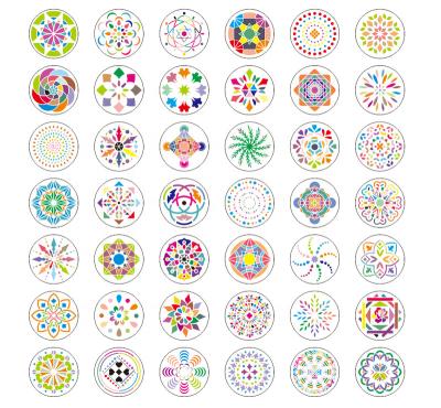 China Hot Promotional Gift Use Amazon Mandala Flower DIY Drawing Template , PET Material Laser Cut Painting Stencils for sale