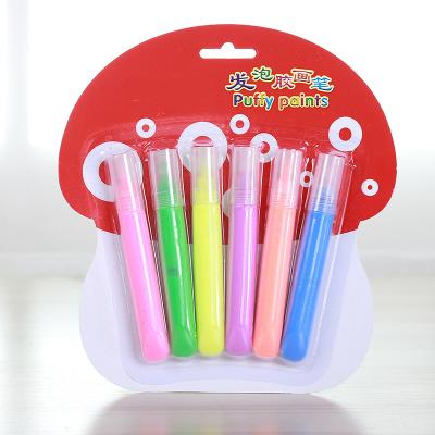 China Best Quality Wholesale Multicolor Puffy Cloth Paint Puffy Set of Pens for sale