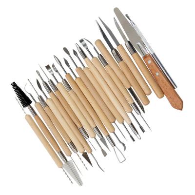 China High Quality DIY Art Tool 10pcs Wooden Pottery Modeling Modeling Sculpting Tool Kits for sale