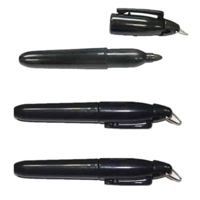 China School or Office Drawing Portable Short Size Short Permanent Black Marker Pens with Clip for sale