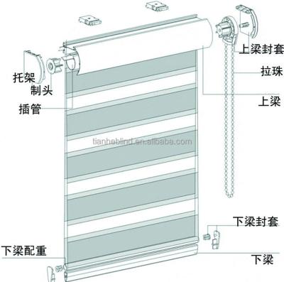 China ROMAN zebra blind component / any components for zebra blinds for sale