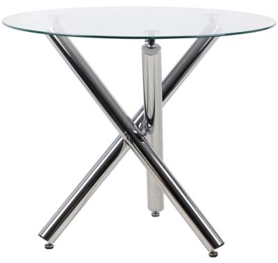 China Morden Adjustable Glass Metal Leg Luxury (Other) Restaurant Living Dining Table Customized for sale