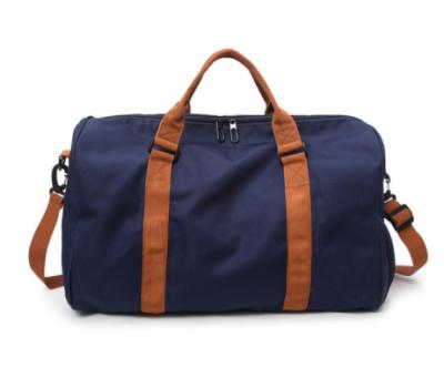 China Polyester Customize Men And Women Travel Duffle Weekender Carry On Overnight Bag With Bottom Shoe Compartment for sale