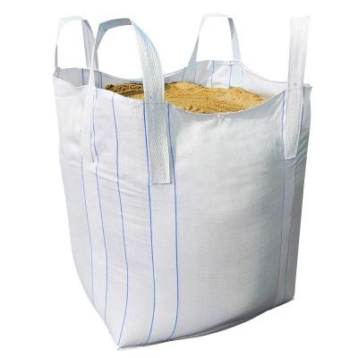 China Top Full Open 1000kg Fibc Pp Plastik gewebte Jumbo-Tasche für Zement Sand angepasstes Logo zu verkaufen