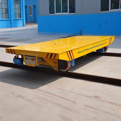 China Materials Motorized Transfer Cart For Handling Material Rail Trolley Handling Railer for sale