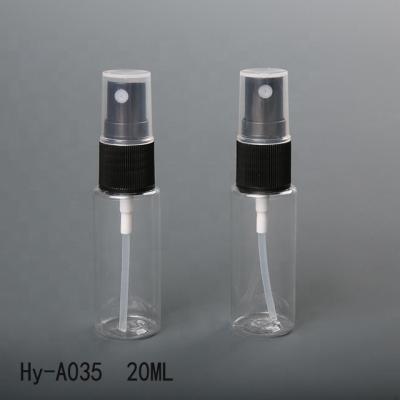 China Wholesale 20ml Eco-friendly Clear Mini Good Mist PET Plastic Perfume Water Spray Bottle for sale