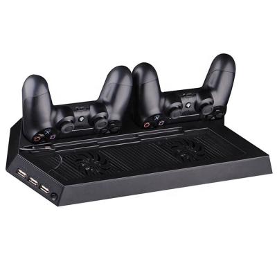 China 2 in 1 Dual Stand Fan USB Stand Charging Dock for Playstation 4 Controller PS4 Charger Station for sale