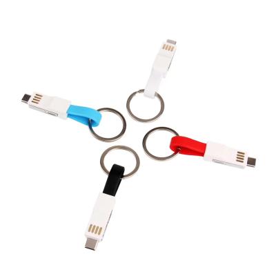 China Cheap Business Gift Patent Design Gifts Key Chain Cable Usb Charging Cable With 3 In 1 Usb Magnetic Cable for sale