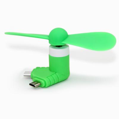 China Factory Mailin Gift Business Mini Fan Smartphone Directly Supply Mini USB Fan USB2 in 1 for Iphone and Android for sale