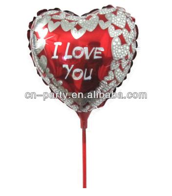 China Promotional Toy Small Balloons with cup and stick, mini stick love balloon-Q604 for sale