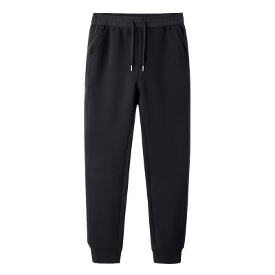 China Anti-wrinkle black sweatpants for mens winter pants mens sweatpants with pocket for sale