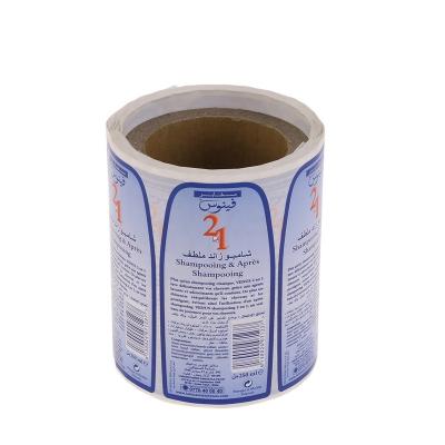 China Custom Self-adhesive Clear Transparent Label Roll Private Scratch-off Polyester Glass Bottle Stickers Waterproof Waterproof Labels for sale