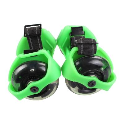 China Fully Adjustable and One Size Fits All Adjustable LED Flashing Light Up Wheels Heel Roller Skates Wheels Shoes Roller Skating Blade for sale