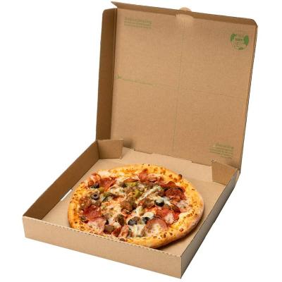 China Logo Printing Corrugated Recyclable Custom Cardboard 10 12 14 15 Inch White Black Brown Pizza Packing Box For Sale for sale