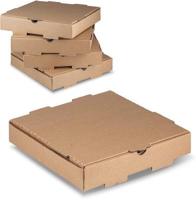 China Recyclable Brown Kraft Paper Corrugated Packaging Boxes Simply Pizza Box for sale