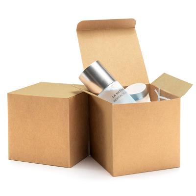 China Recyclable Custom Eco Friendly Brown Kraft Paper Gift Box With Lid for sale