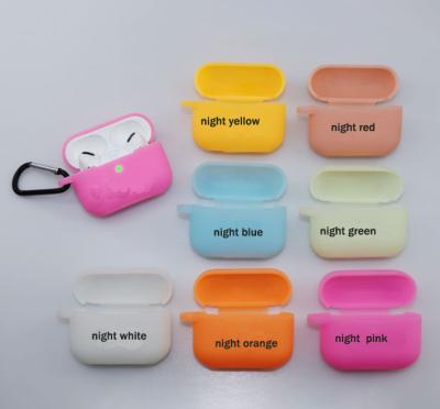 China Glow In The Dark Newcomers For Apple Aiprods Pro Silicone Rubber Case For AirPods Earphone Pro Cover Device Shell Soft Silicon Color for sale