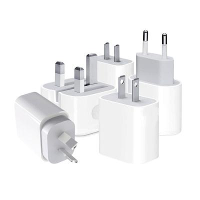 China For iPhone Wholesale 1-1 US/EU/UK/AU palladium adaptador de telefono 20W fast wall charger for iPhone 6 7 8 max max xs xr x 11 12 13 pro for sale