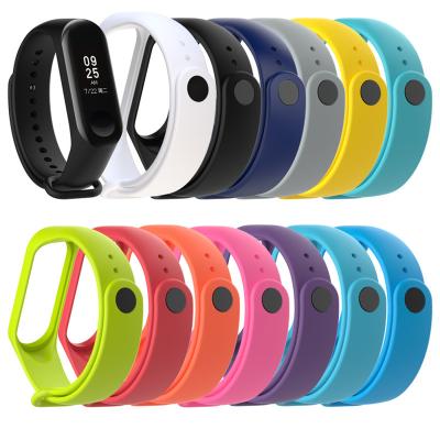 China Replace Fashionable Watch Strap Silicone Sport Wrist Watch Bands For Xiaomi MI Smart Watch Strap Watch Band For Xiaomi Band 4 3 for sale