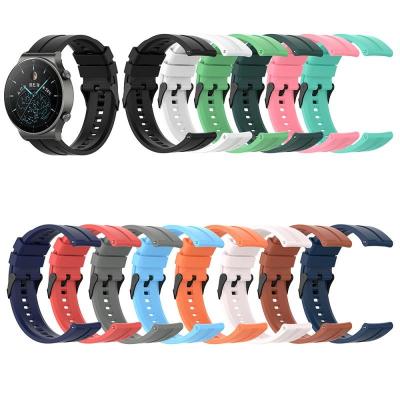 China Replace Fashionable Soft Rubber Watchband Silicone 20mm 22mm Sport Band Strap For Samsung Galaxy 3 Active Smart Watch 4 Speed ​​Sport S3 Frontier for sale