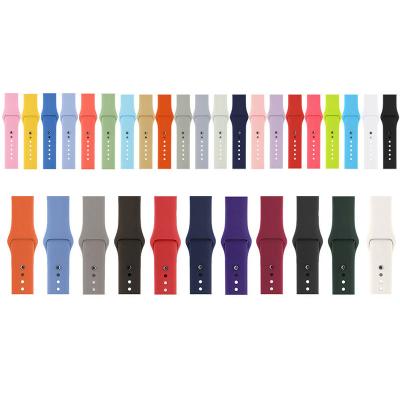 China Silicone For Apple Watch Series 7 41mm Sports Watch Strap Soft Rubber Band 45mm For iWatch Series 7/6/5/4/3/2/1 42mm 44mm for sale