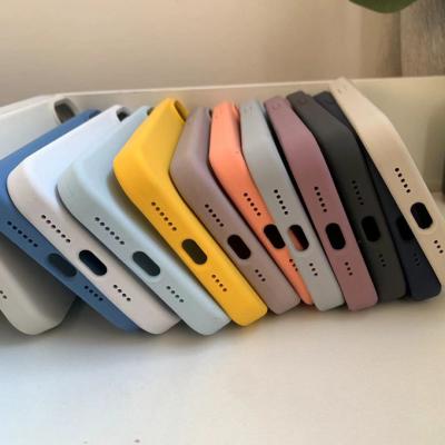 China High Quality Silicion Silicone Case Microfiber Cover Case For iphone pro Se 11 pro/12 max 11/6 7 8 X XS max XR for sale