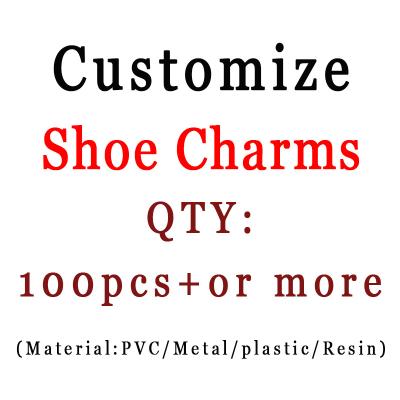 China Promotion Eco-Friendly Custom Croc Clog Charm Cartoon Customized Logo Metal /Pvc/Resin/Plastic Shoe Charms Diy Shoes Decoration for sale