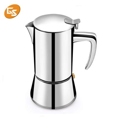 China WITH LID New Design Espresso Coffee Maker Stovetop Italian Espresso Maker Moka Pot for sale