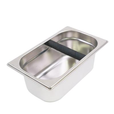 China Sustainable Stainless Steel Coffee Shot Box For Espresso Coffee Grounds for sale