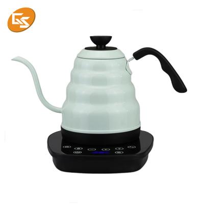 China High Quality 360 Degree Rotation Base Stainless Steel 1L Gooseneck Electric Kettles With Temperature Control for sale