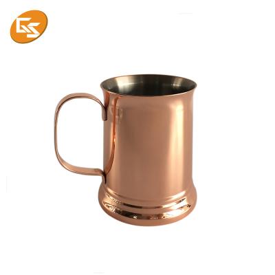 China Double Wall Viable Wholesale Copper Coffee Mug Stein Stainless Steel Drinking Beer Tankard for sale