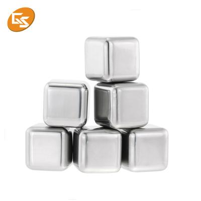 China Viable BPA Free Stainless Steel Ice Cube Custom Cutouts For Wine for sale