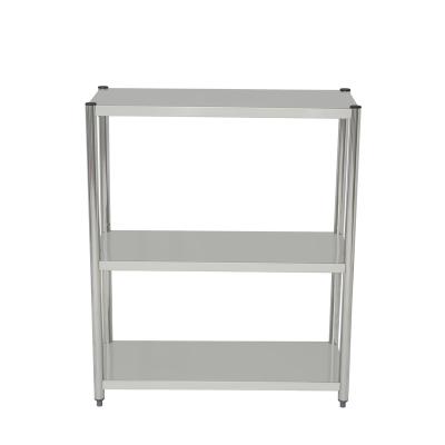 China Sustainable Customizable Commercial Kitchen Hotel Organize Silver Stainless Steel Rack Shelf for sale