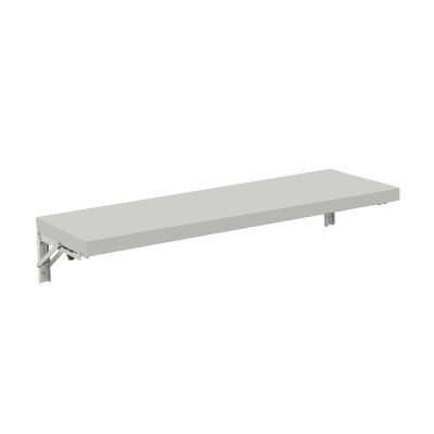 China Durable Custom OEM Stainless Steel Commercial Bent Three Layer Adjustable Wall Hanging Shelf for sale