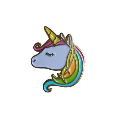 China Europe Enamel Wholesale Pin Kunshan Custom Hard Colorful Unicorns Soft Enamel Pin for sale