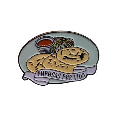 China Custom Europe Food Dinner Enamel Pin Fashion Soft Enamel Pin Design Logo Metal Crafts for sale