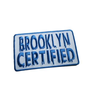 China Custom Europe Embroidery Patch Design Your Own Brooklyn Certified Patch for sale