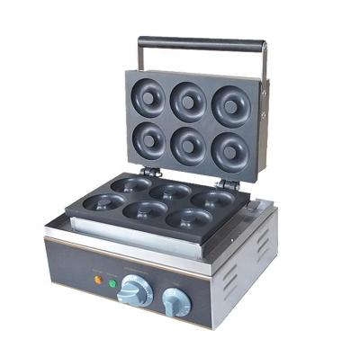 China Free Shipping Commercial Electric Donut Maker Machine 110v 220v 6 Pcs Adjustable Thermostat 1550W Soft Cookies Machine for sale